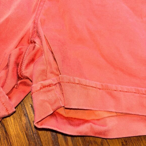 Liverpool Los Angeles Women Shorts Pumpkin Zip Pockets 4/27 Buttons Cotton Blen - Picture 5 of 11